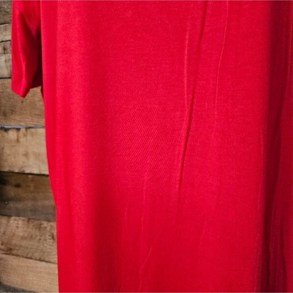 SALE-Everly women's red simple red dress shirt size large - Picture 5 of 10